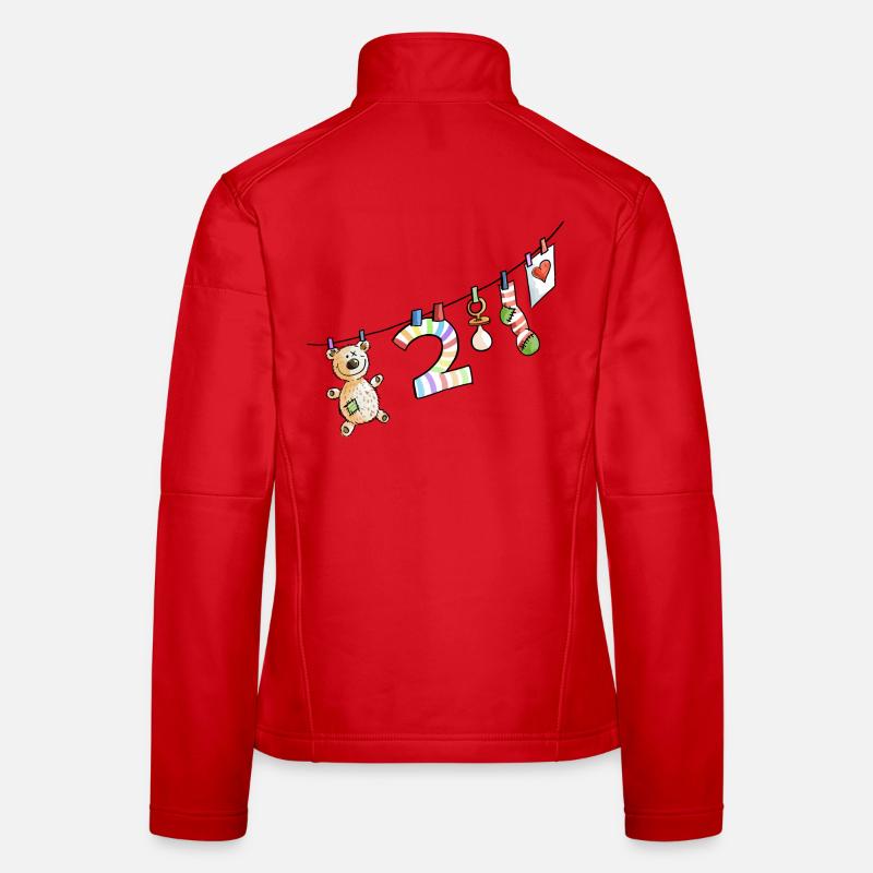 Zweiter Geburtstag - Bin schon zwei - Geschenk Frauen Softshelljacke