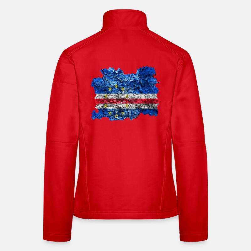 Cabo Verde vintage flag - Women's Softshell Jacket - red