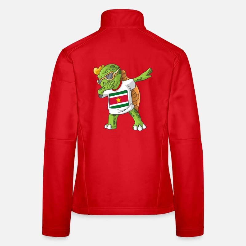 Suriname Dabbing turtle Women's Softshell Jacket