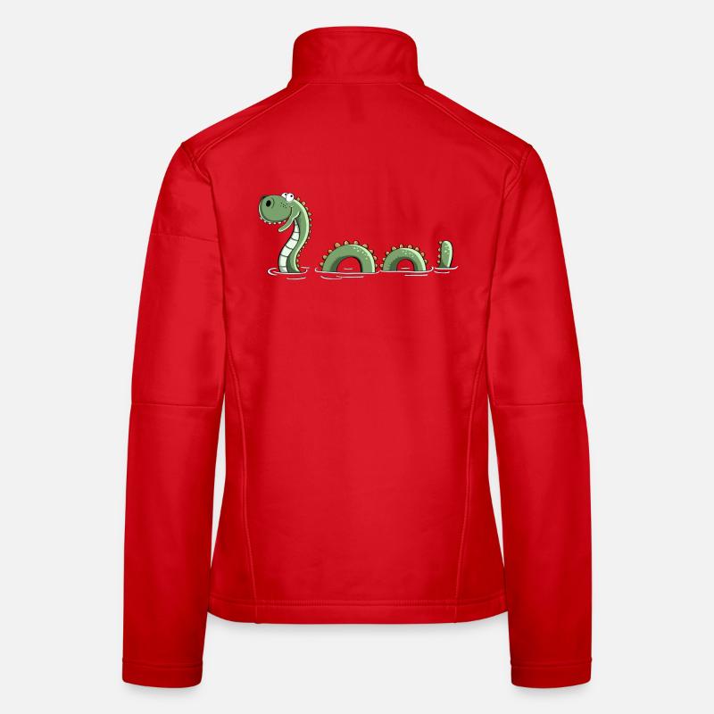 Funny Sea Monster - Monster - Nessie - Comic - Women's Softshell Jacket - red
