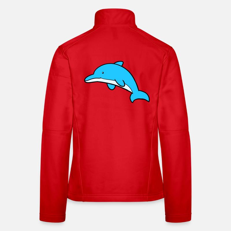 Cute dolphin Women's Softshell Jacket