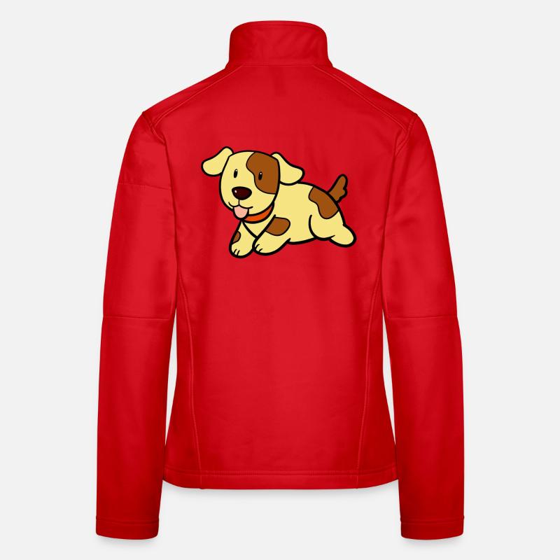 Chien mignon Veste en tissu softshell Femme