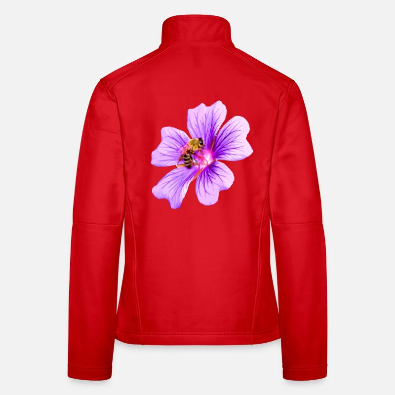 Biene Blüte Frauen Softshelljacke