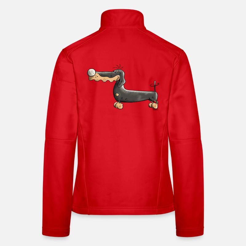 Darinka der Dackel - Frauen Softshelljacke - Rot