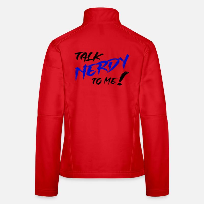 Nerd Graffiti Blue Women's Softshell Jacket