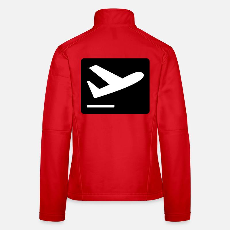 Flugzeug beim Starten Frauen Softshelljacke