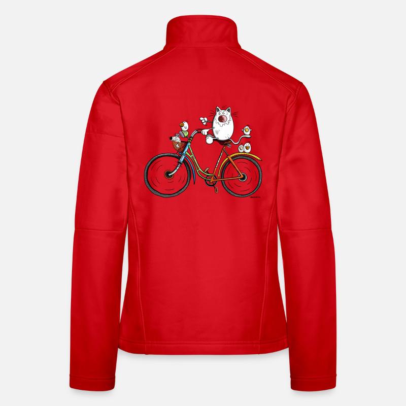 Chat à vélo Veste en tissu softshell Femme