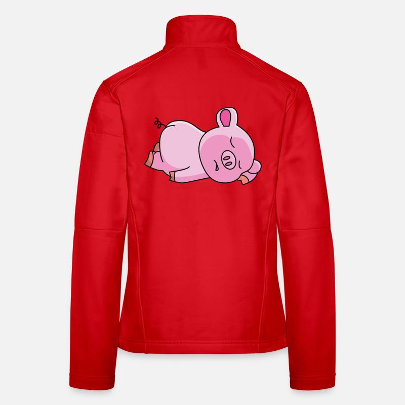 Cochon rose - design Veste en tissu softshell Femme