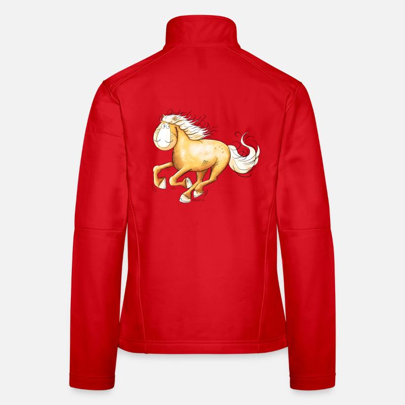 Schneller Haflinger I Pferd Pferde Comic Frauen Softshelljacke