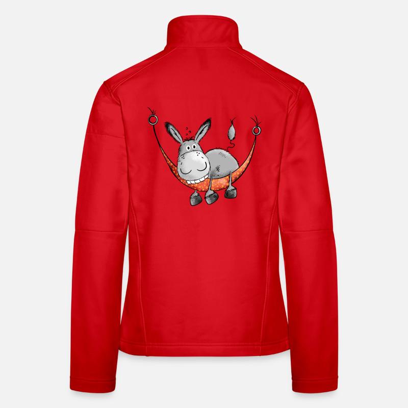 Der Esel hängt ab - Frauen Softshelljacke - Rot