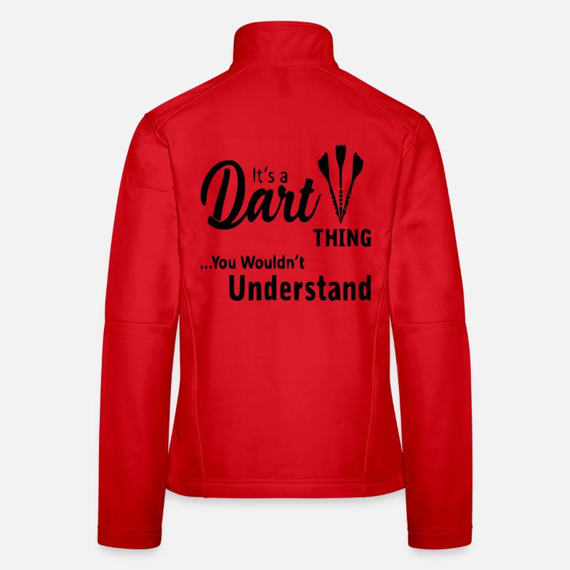Lustiger Dart Spruch Dartscheibe Darten Geschenk Frauen Softshelljacke