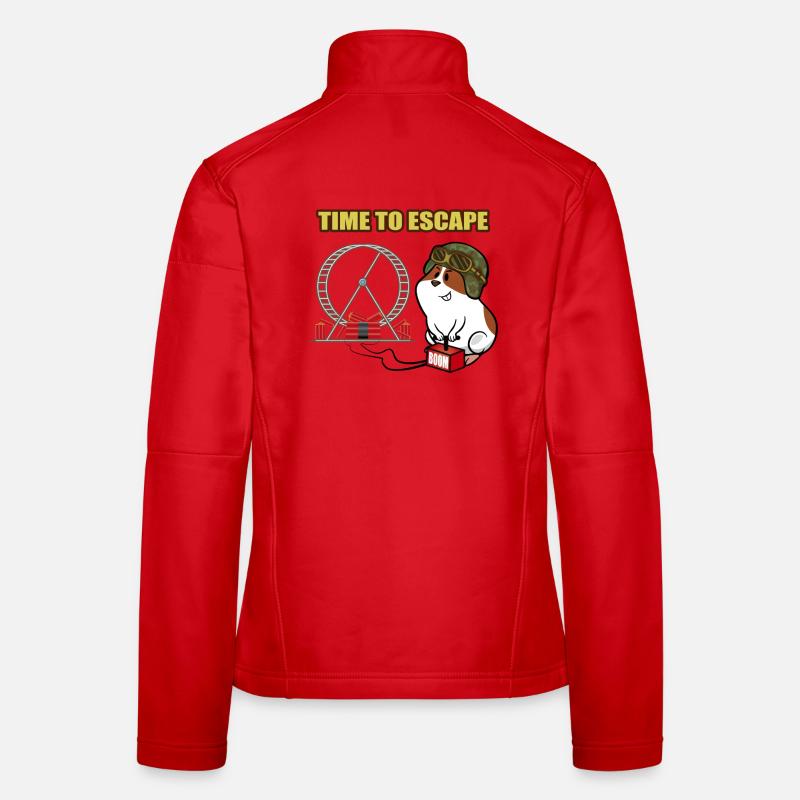 Süßer Hamster cooler Helm, Dynamit und Hamsterrad Frauen Softshelljacke