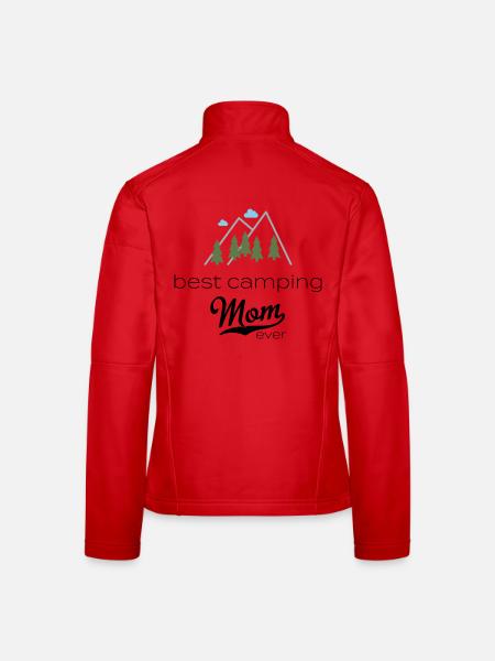 Camper - Frauen Softshelljacke - Rot - Hinten