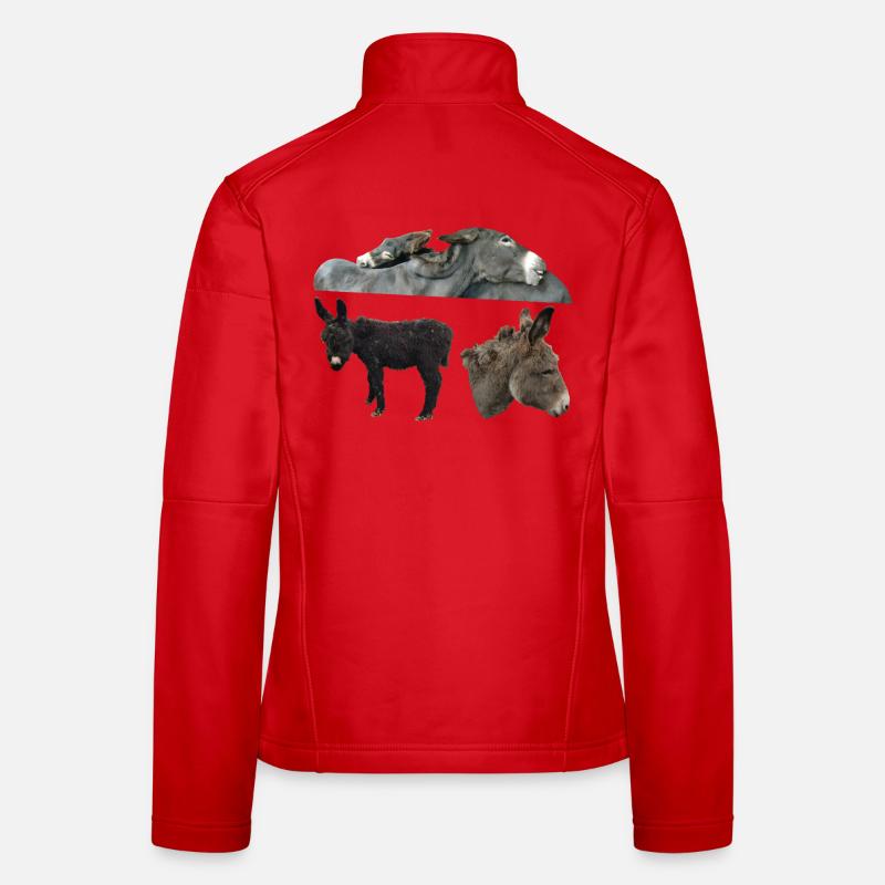 Esel - Frauen Softshelljacke - Rot