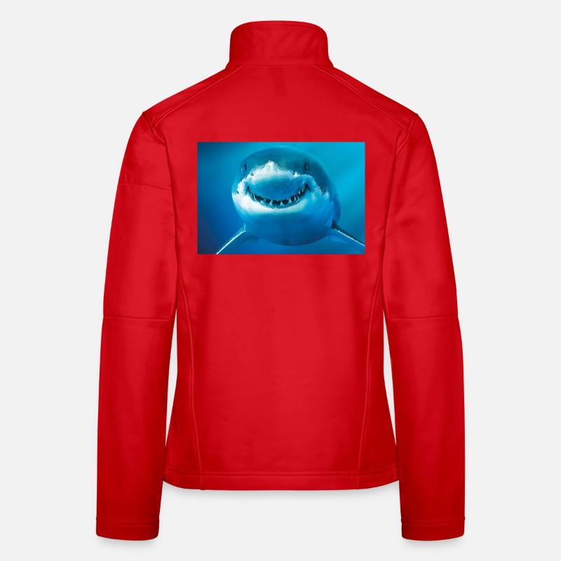 Smiling Shark Underwater Women's Softshell Jacket