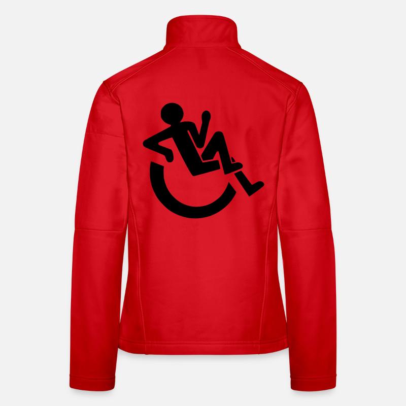 Relaxed wheelchair user, roller, disabled # Women's Softshell Jacket