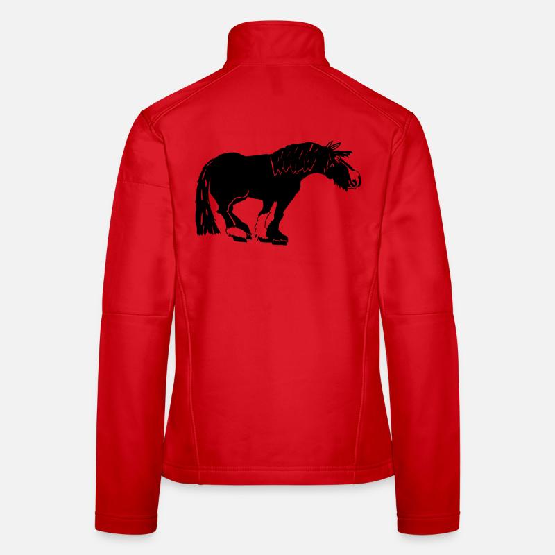 witziger Tinker schwarz, Irish Cob Frauen Softshelljacke