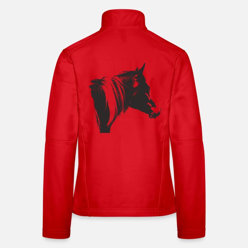 Lewitzer Schecke, Horse Schecke, Pinto Riding - Women's Softshell Jacket - red
