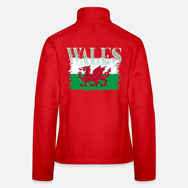 Wales - Women's Softshell Jacket - red