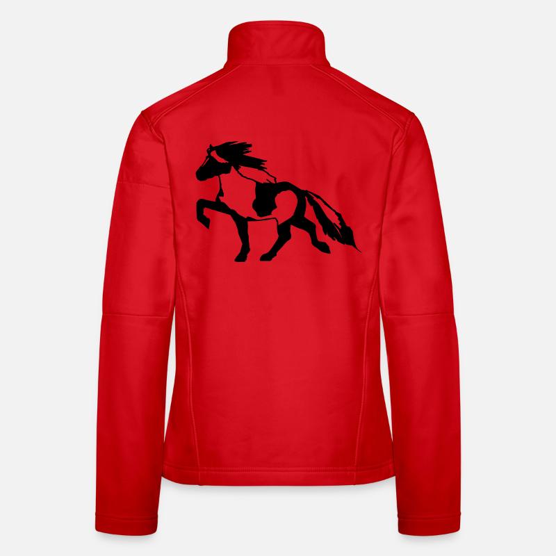 Islandpferd Schecke 7, Pinto reiten Isländer Frauen Softshelljacke