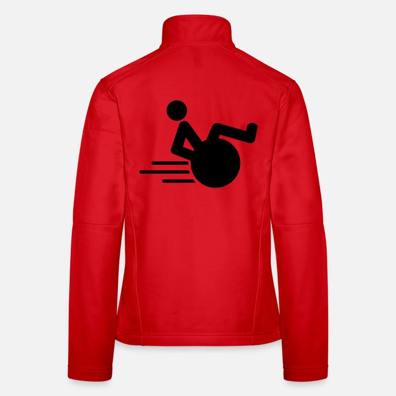 Wheelie avec fauteuil roulant représente l’agilité * Veste en tissu softshell Femme