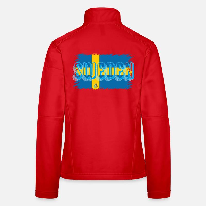 Sweden, Sweden - Women's Softshell Jacket - red