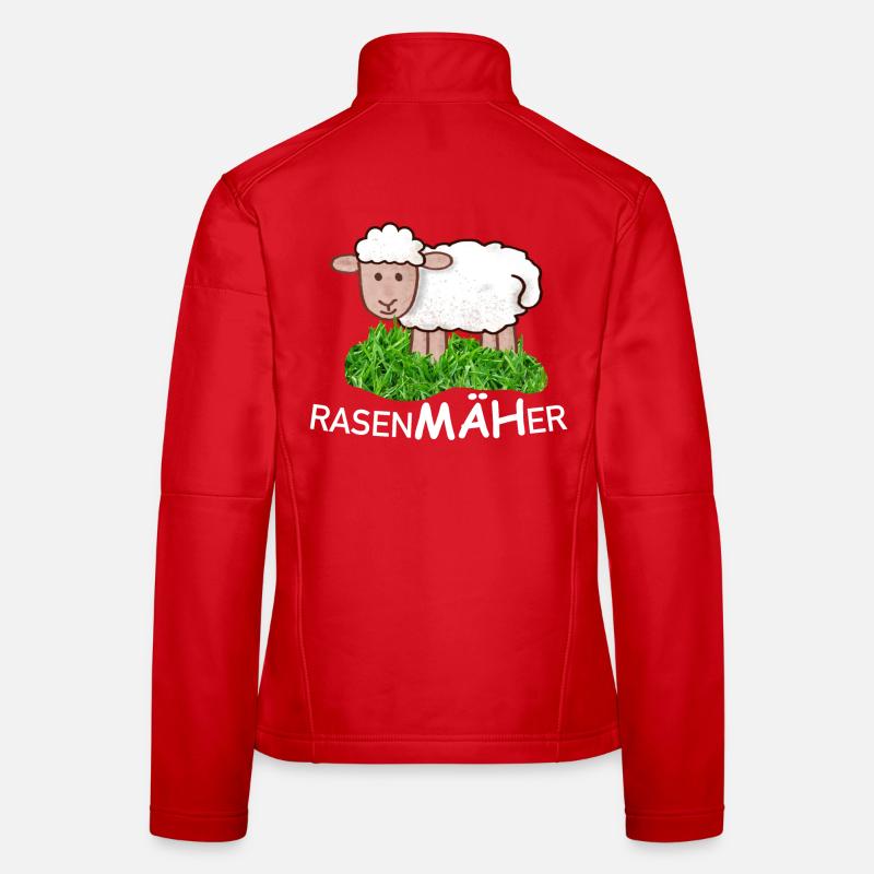 RasenMäher Schaf im Gras Frauen Softshelljacke