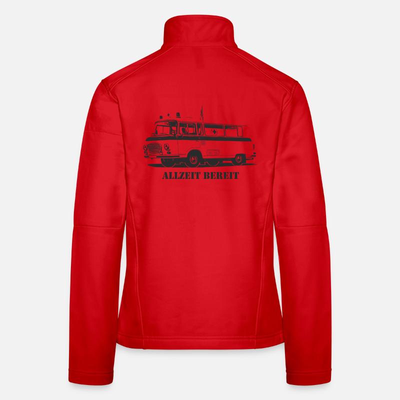 Barkas - B1000 - Krankenwagen - Frauen Softshelljacke - Rot