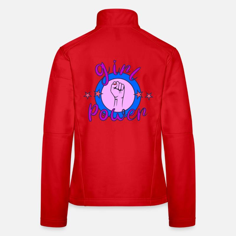 Weibliche Kraft - Frauen Softshelljacke - Rot