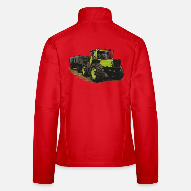 MB trac 1600 turbo mit Anhänger - Frauen Softshelljacke - Rot