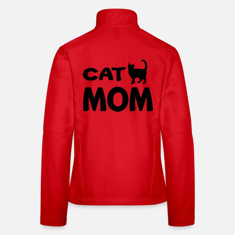Cat Mom Veste en tissu softshell Femme