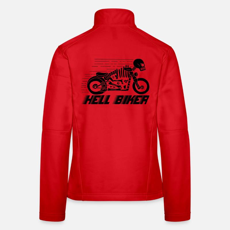 Motorcycle black skeleton Women's Softshell Jacket
