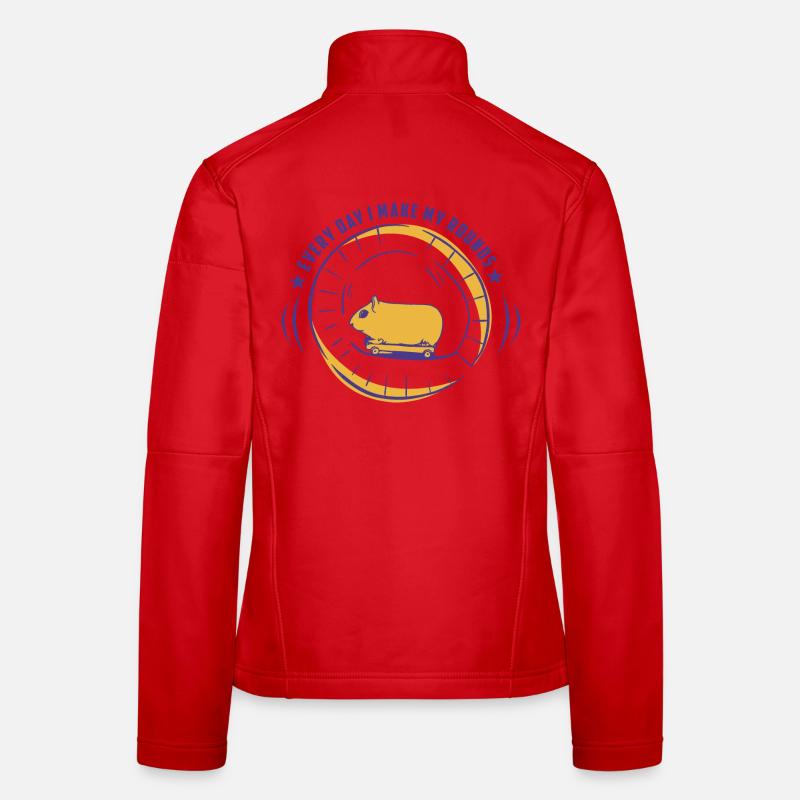 Hamster avec skateboard Veste en tissu softshell Femme