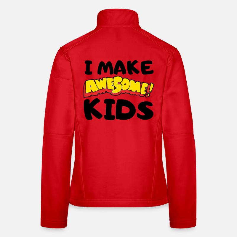 Comic Exclamations Awesome Lettering Women's Softshell Jacket