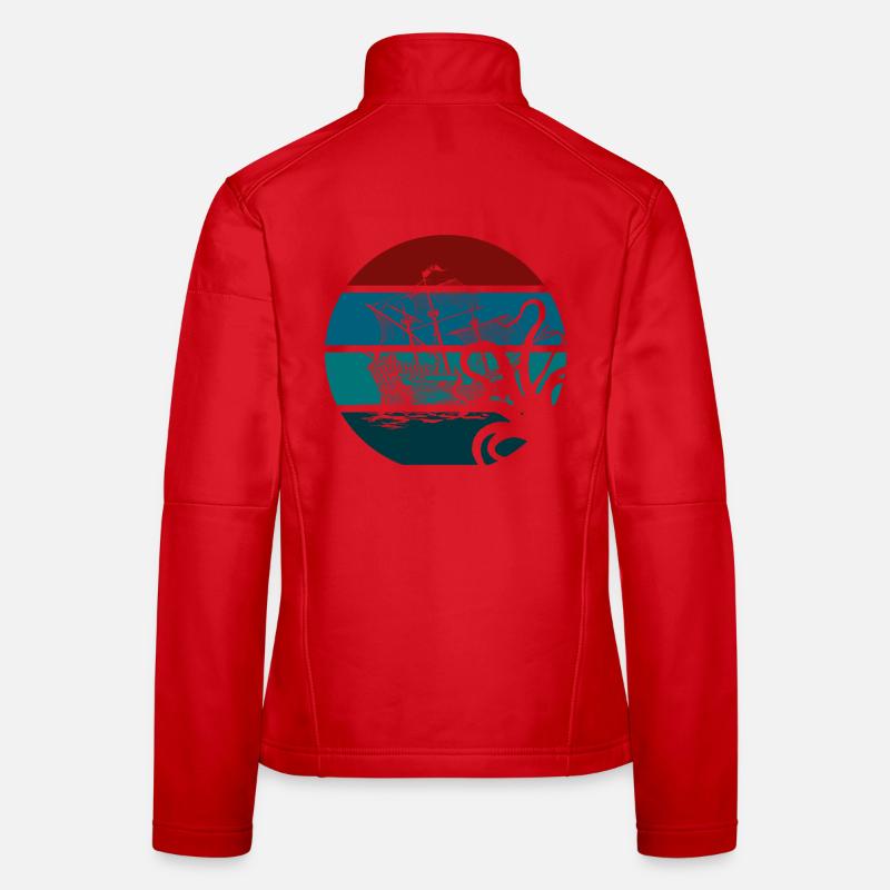Nautischer Friedenssymbol Ventilator Grafik Frauen Softshelljacke