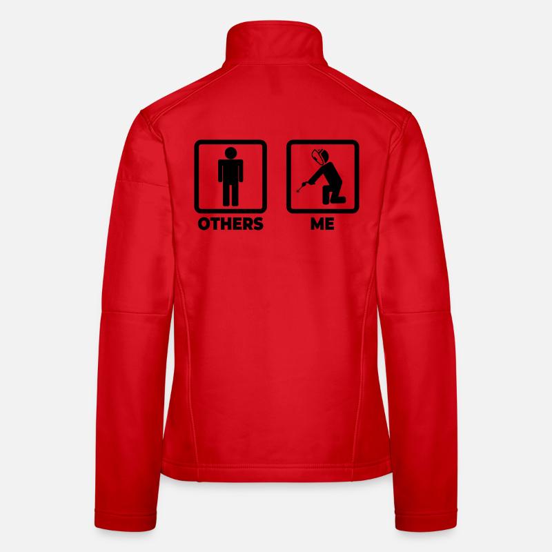Welding stick figures Women's Softshell Jacket