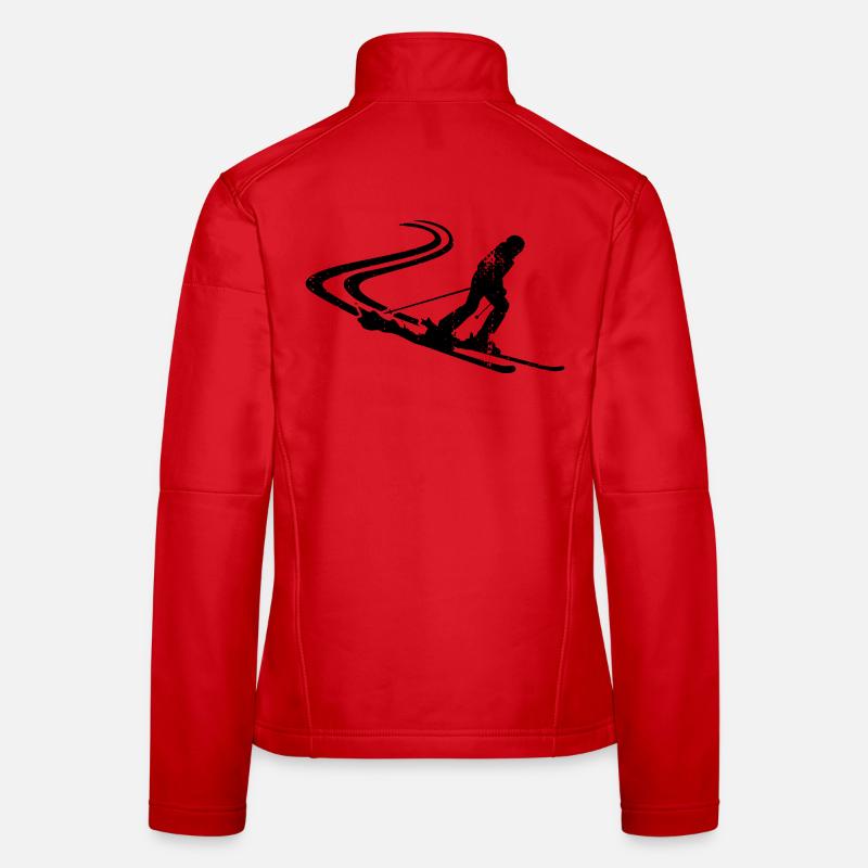 Skier Drawing Women's Softshell Jacket