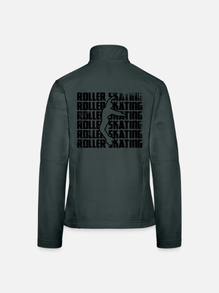Rollschuhlaufen - Frauen Softshelljacke - Rot - Hinten