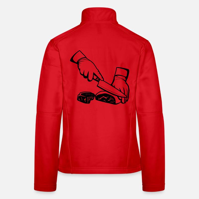 Découpe de la viande Veste en tissu softshell Femme