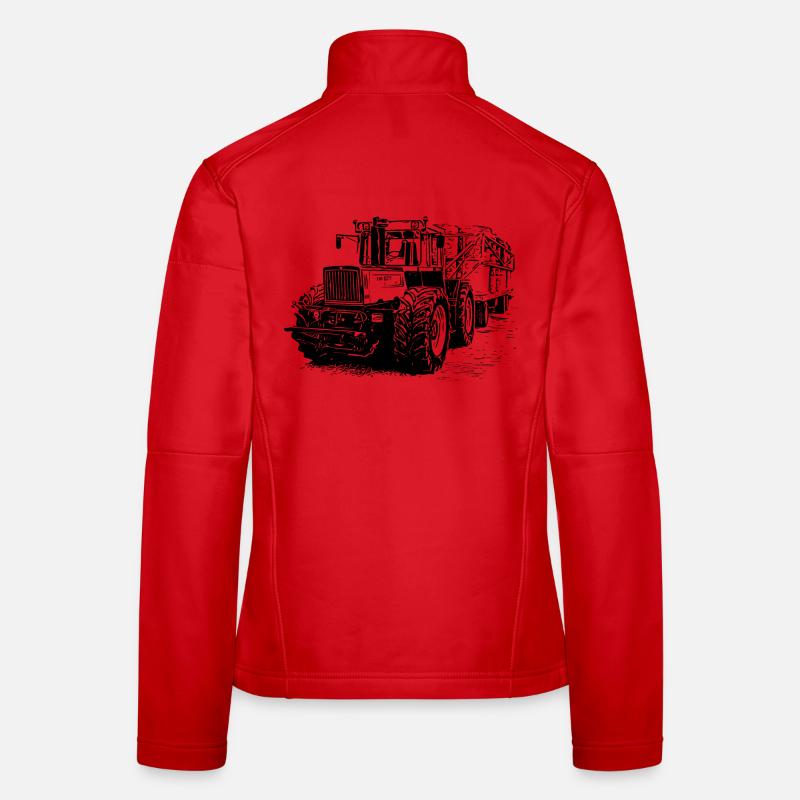 Alter MB trac 1300 TRAKTOR mit Strohanhänger Frauen Softshelljacke