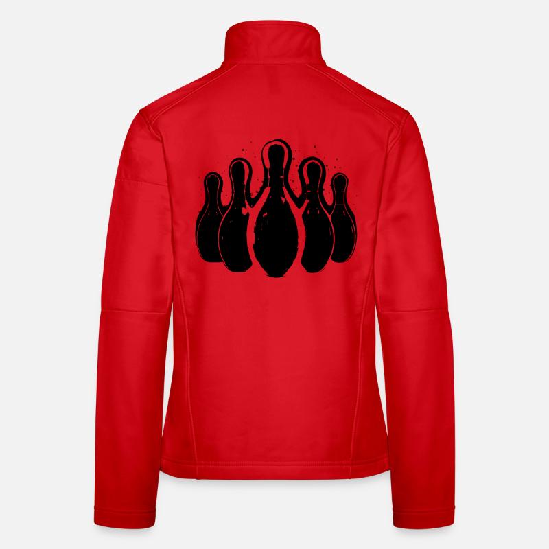 Graphismes de bowling Veste en tissu softshell Femme