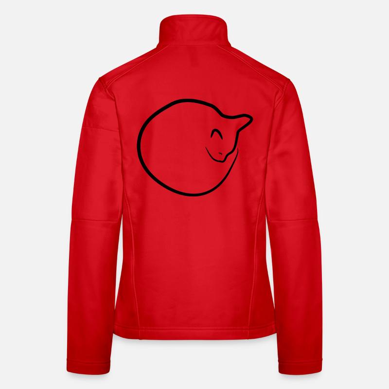 Cat Drawing Women's Softshell Jacket