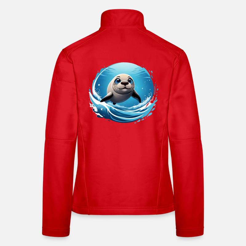 Phoque Veste en tissu softshell Femme