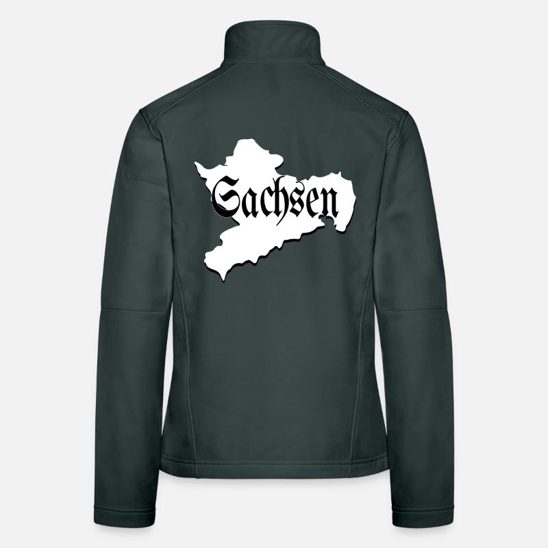 Saxe noir et blanc Veste en tissu softshell Femme