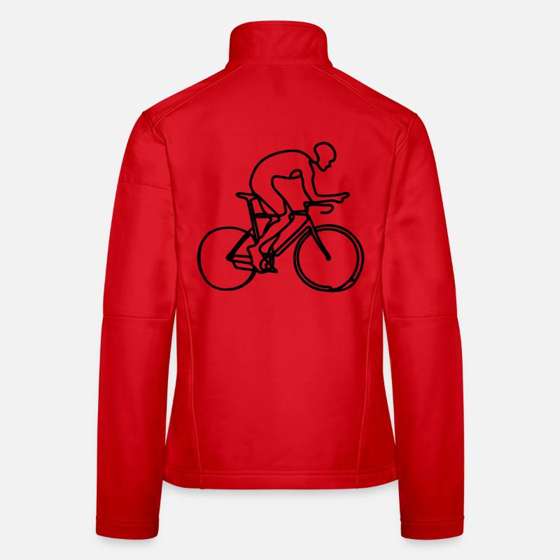 Dessin cycliste Veste en tissu softshell Femme