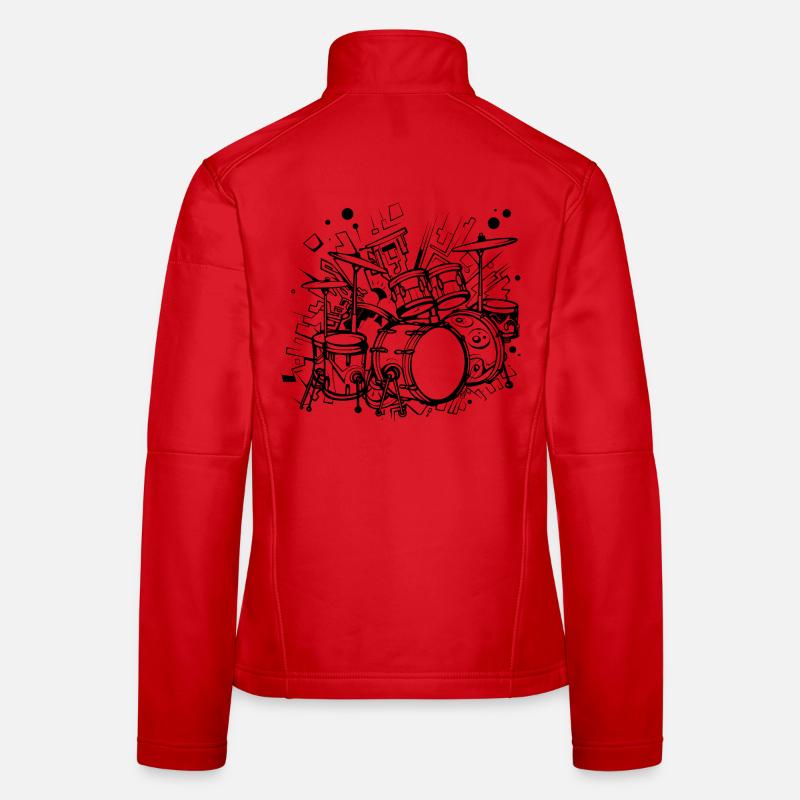 Drum Sketch Women's Softshell Jacket