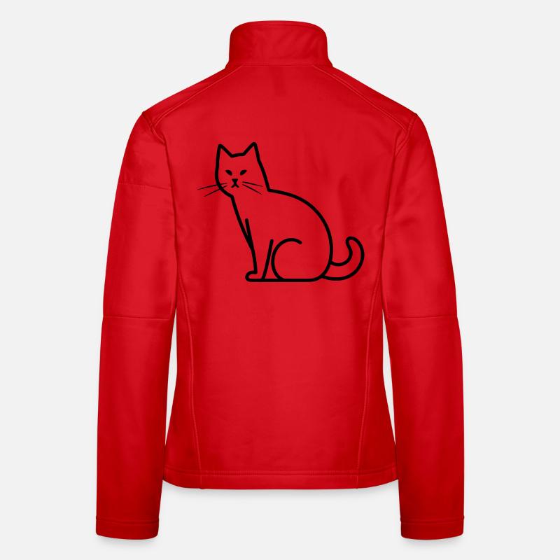 Cat Drawing Women's Softshell Jacket