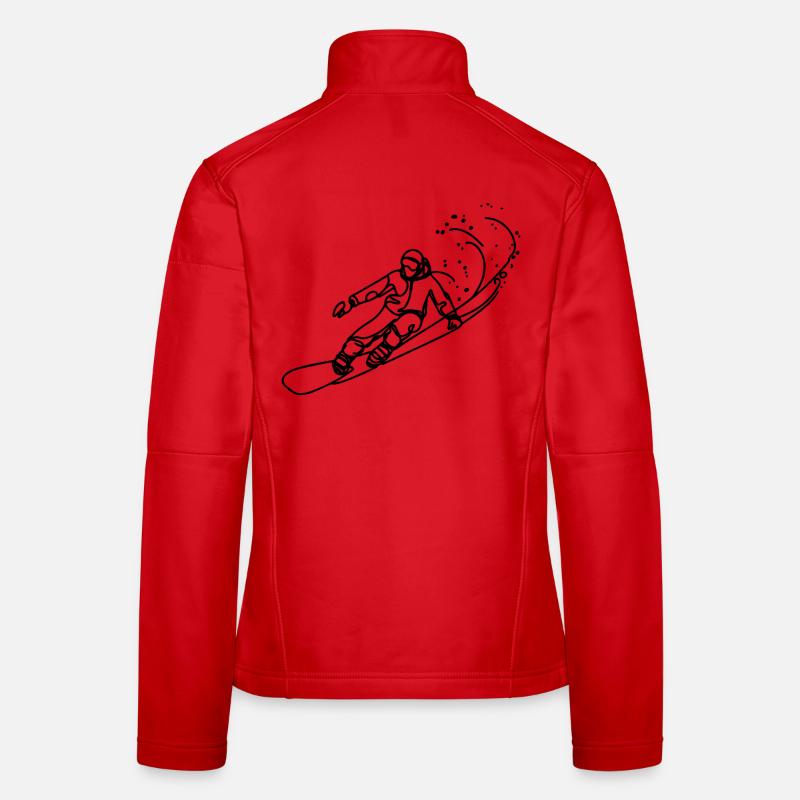 Snowboarder Drawing Women's Softshell Jacket