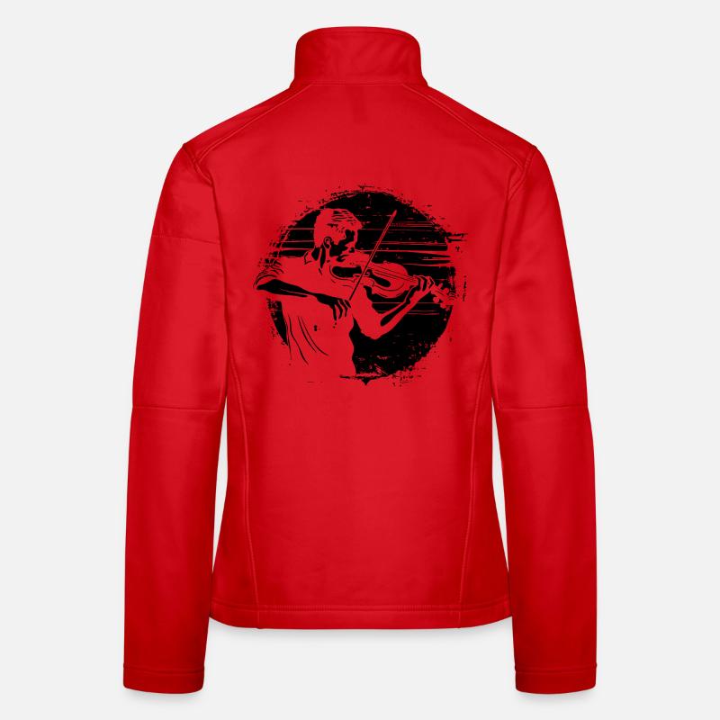 Violinist Drawing Women's Softshell Jacket