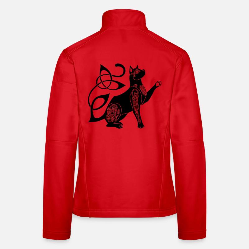 Chat noir celte Veste en tissu softshell Femme